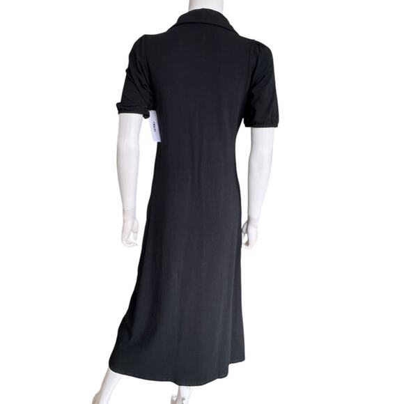 NEW ASOS DESIGN NORDSTROM Black Collared Ultimate Midi Tea Dress Size 6 - Picture 5 of 7